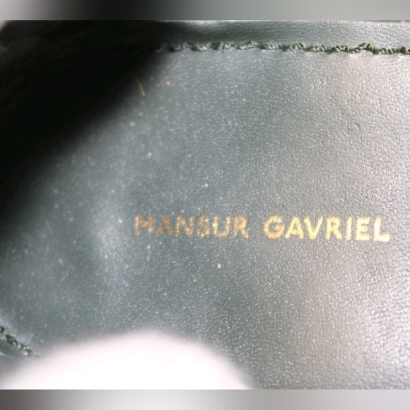 Mansur Gavriel Womens 6.5 36.5 Green Suede Low Heeled Loafers Italy Made Shoes - Picture 11 of 16